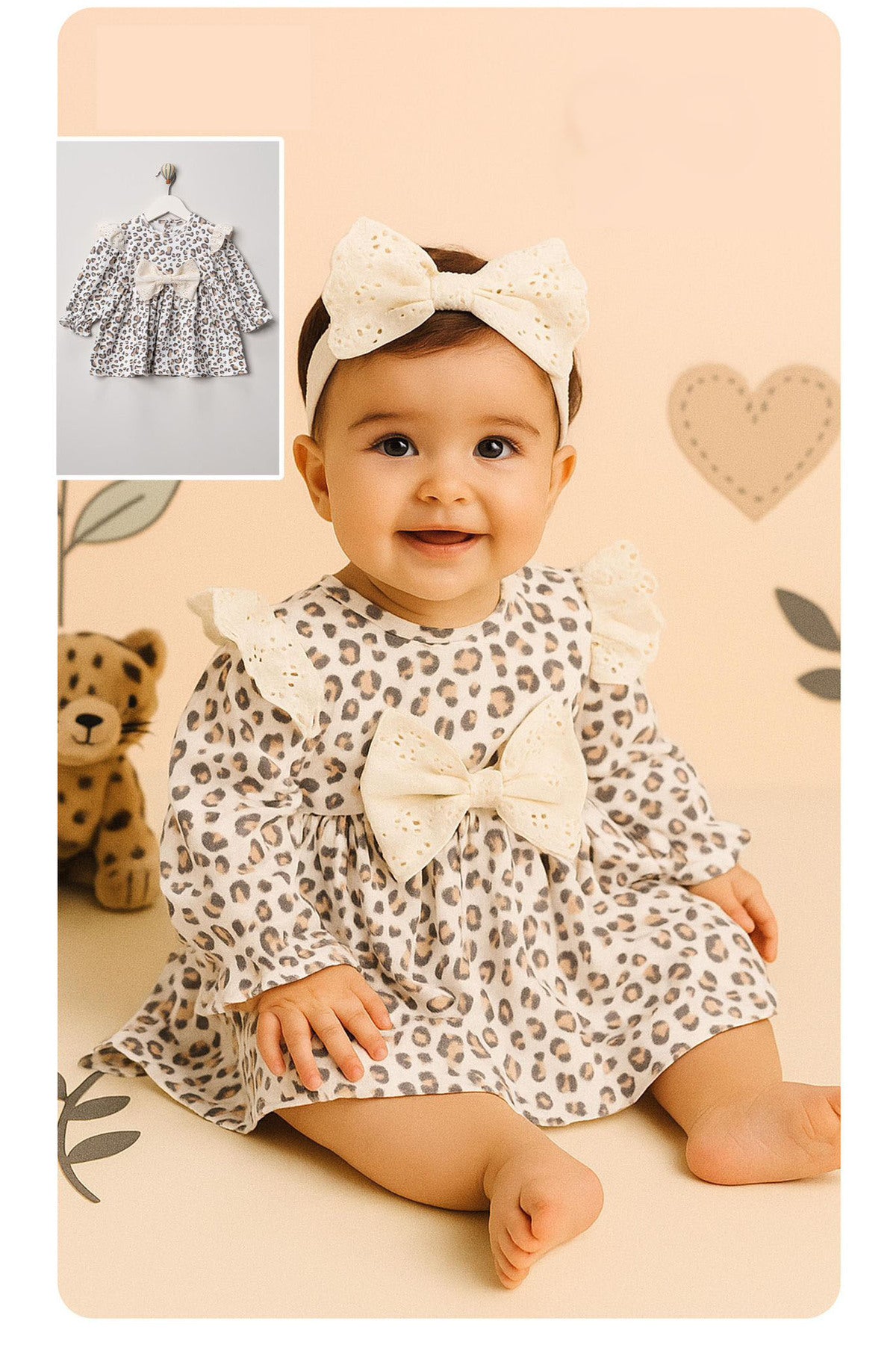 LEOPARLI KIZ BEBEK ELBİSE