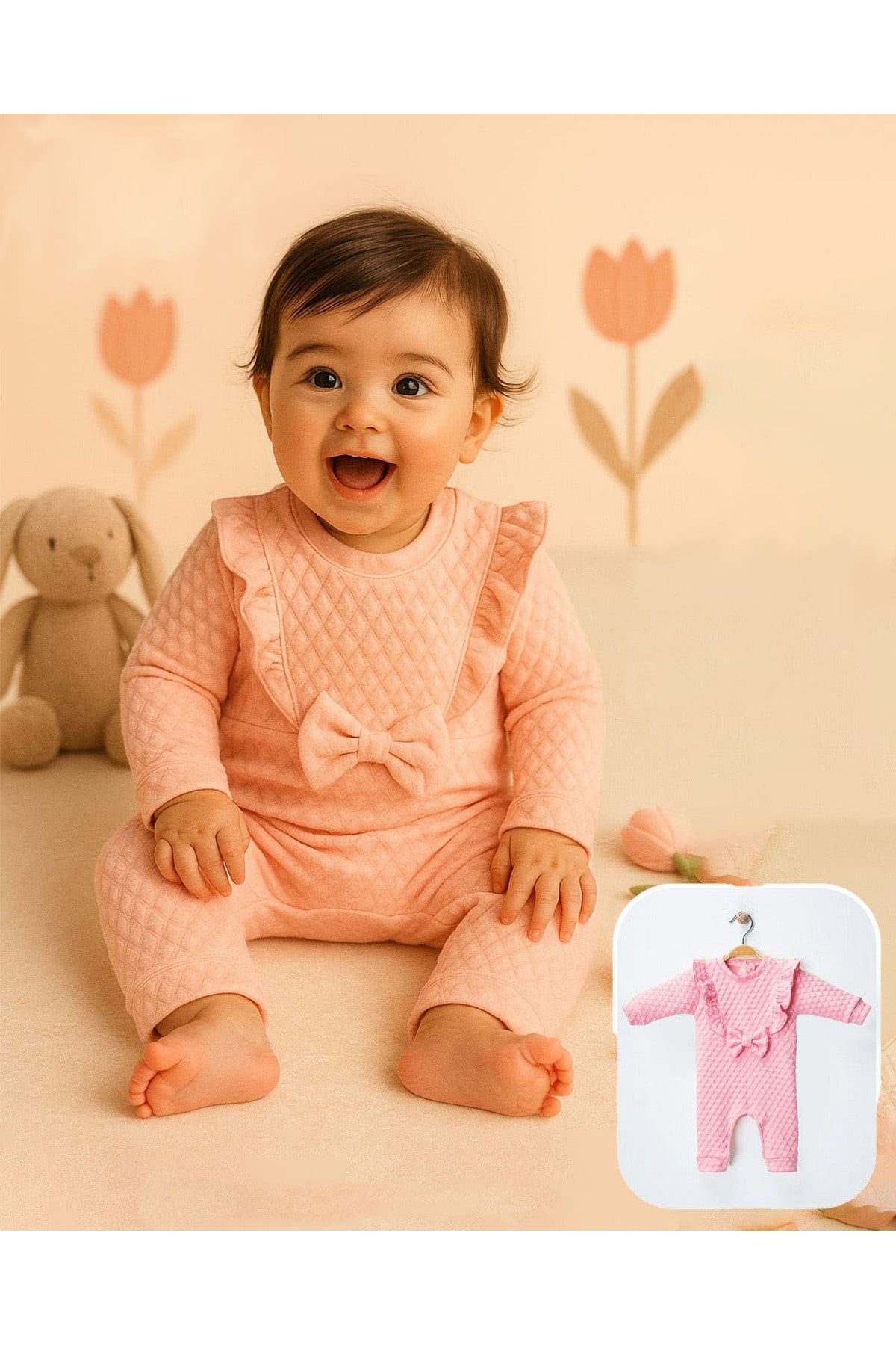FİYONKLU KAPİTONE KIZ BEBEK TULUM