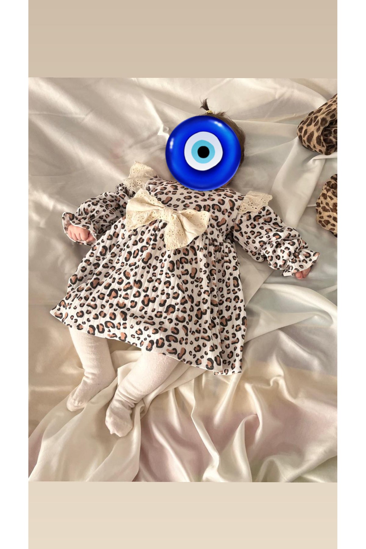 LEOPARLI KIZ BEBEK ELBİSE