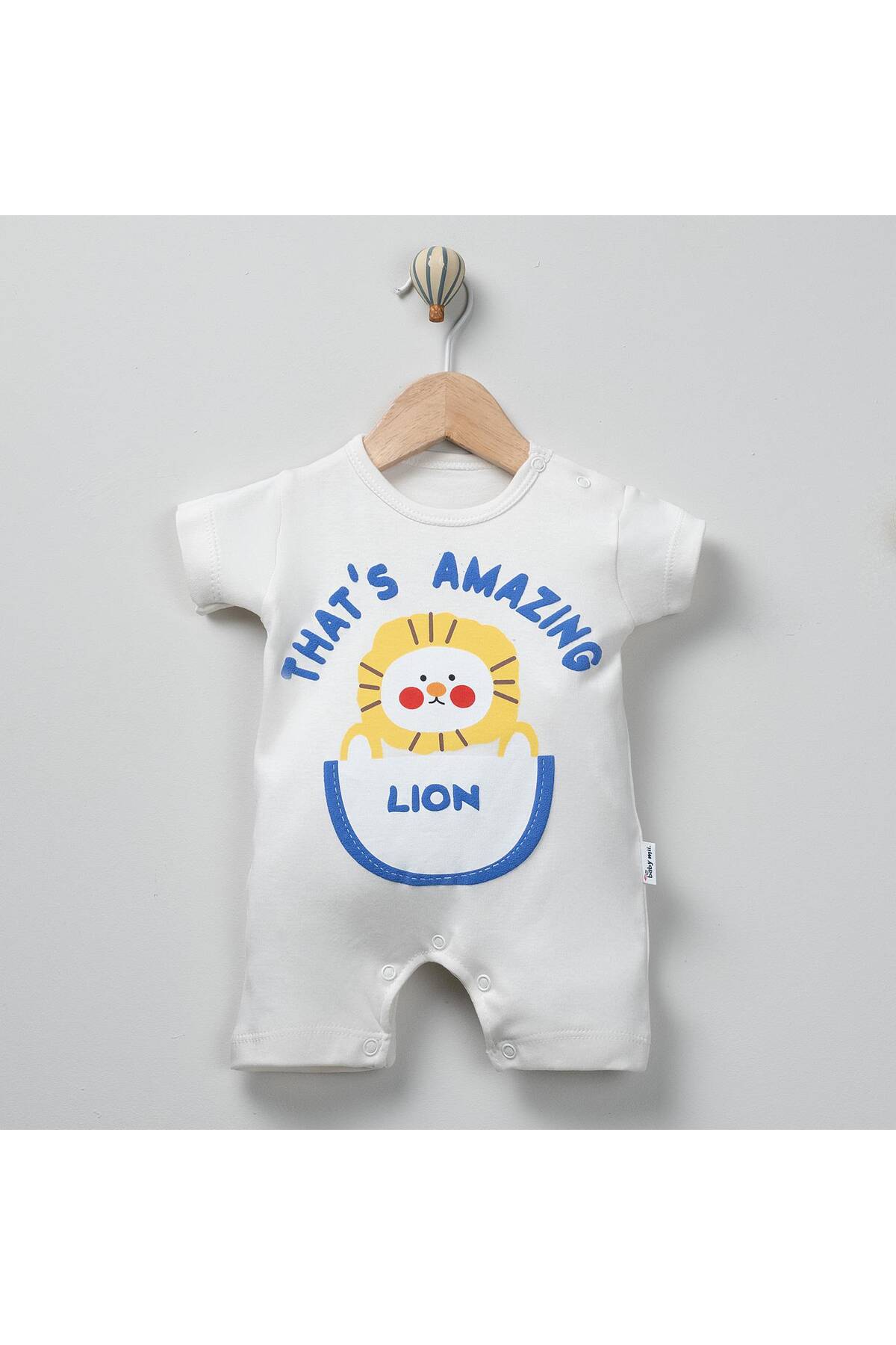 LİON BASKILI PREMIUM ERKEK BEBEK TULUM
