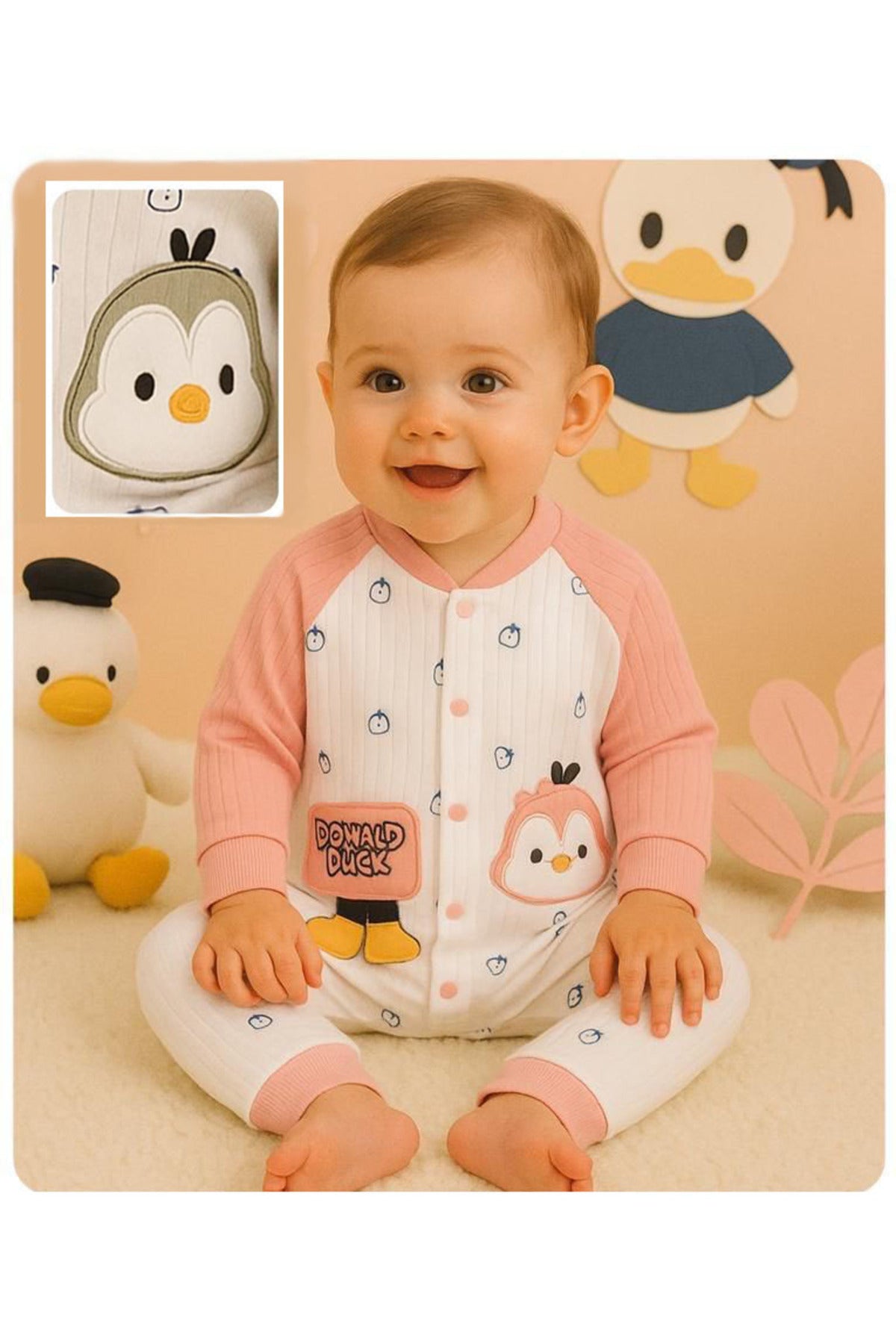 CİVCİVBASKILI KIZ BEBEK TULUM