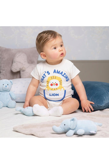 LİON BASKILI PREMIUM ERKEK BEBEK TULUM
