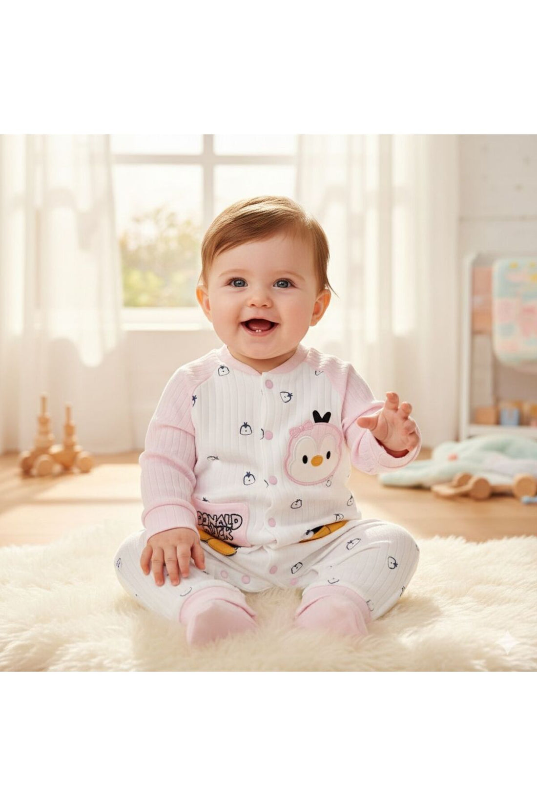 CİVCİVBASKILI KIZ BEBEK TULUM