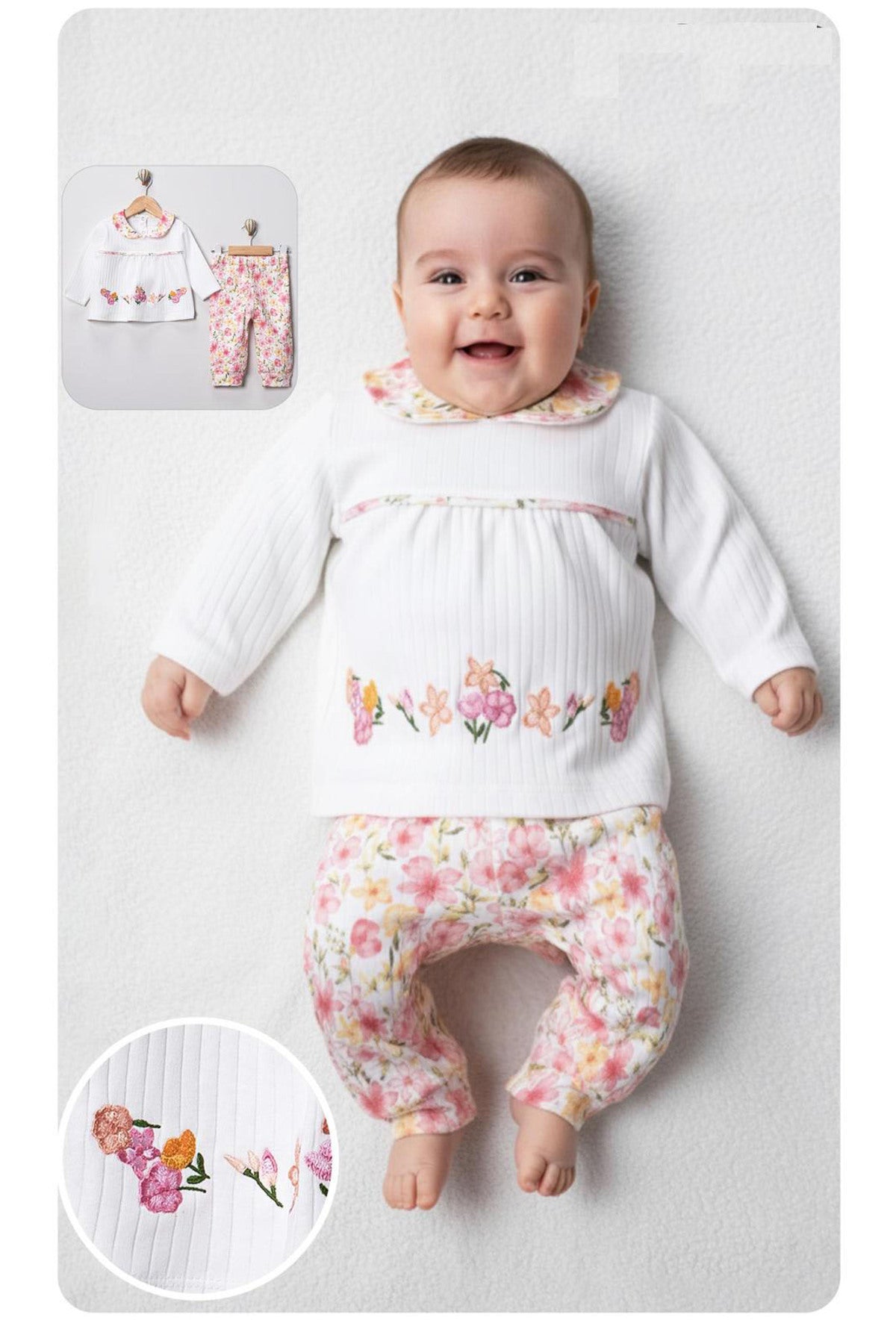 ÇİÇEKLİ BEBEK TAKIM